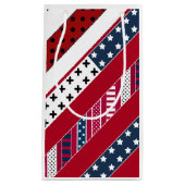 Rode blauwe witte nationale patriottische achtergr klein cadeauzakje (Voorkant)