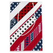 Rode blauwe witte nationale patriottische achtergr medium cadeauzakje (Voorkant)