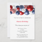 RODE BLAUWE WITTE PATRIOTISCHE BALLOON KAART (Voorkant)