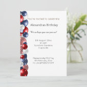 RODE BLAUWE WITTE PATRIOTISCHE BALLOONBANNER KAART (Staand voorkant)