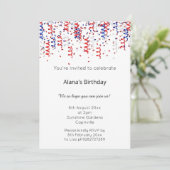 RODE BLAUWE WITTE PATRIOTISCHE STREAMERS VANDAAG KAART (Staand voorkant)