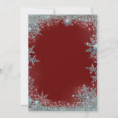 Rode Blauwgroen Blauwe Snowflake kerstfeest Kaart (Achterkant)