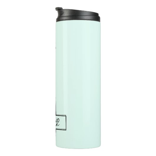 rode Blauwgroen bloem Thermosbeker (Geroteerd rechts)