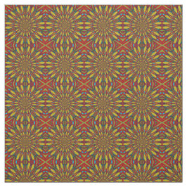 Rode Blauwgroen Gele Moderne Etnische Tribale Druk Stof