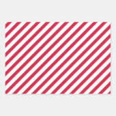 Rode Blauwgroen Waterverf Floral Greenery Stripe Inpakpapier Vel (Voorkant 2)