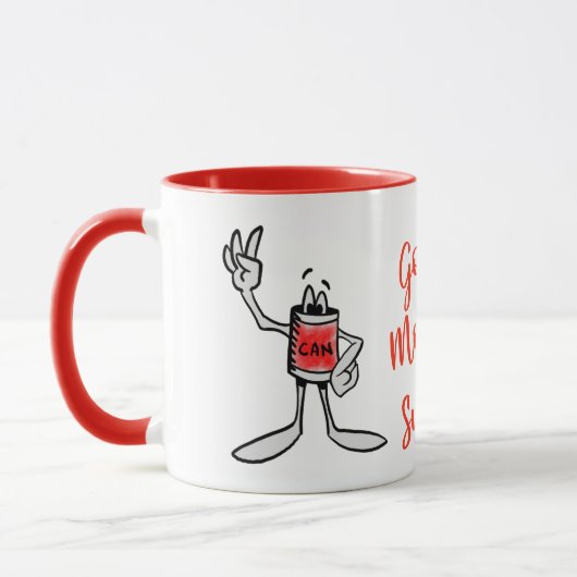 Rode Blik Creatuur Koffiemok Mok (Links)