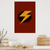 Rode bliksem - Poster (Keuken)