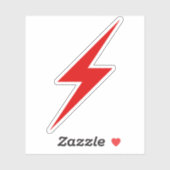 rode bliksemschicht van de anarchie sticker (Vel)