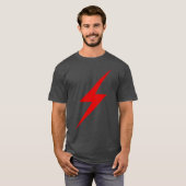 rode bliksemschicht van de anarchie t-shirt (Voorkant volledig)