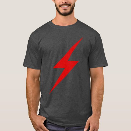rode bliksemschicht van de anarchie t-shirt (Voorkant)