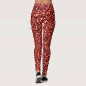 Rode bling, glans-uitstraling, leggings (Achterkant)