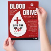 Rode Bloed Drive Donatie Advertentie Gezondheid Flyer (Hand)