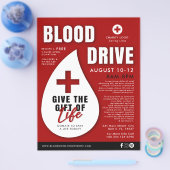 Rode Bloed Drive Donatie Advertentie Gezondheid Flyer (Enkel)