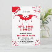 Rode Bloed Druppelende Vleermuizen Vampier Hallowe Kaart (Staand voorkant)