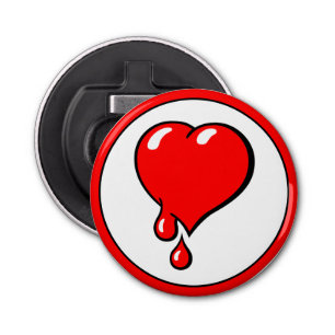 rode bloedbloeding Harde Pop Button Flesopener