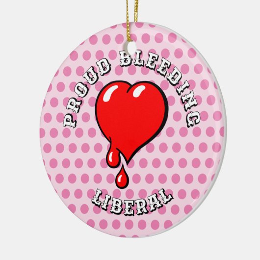  rode bloedbloeding Harde Pop Keramisch Ornament (Links)