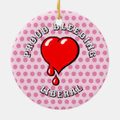 rode bloedbloeding Harde Pop Keramisch Ornament (Achterkant)