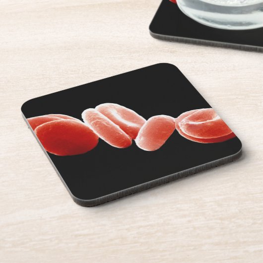 Rode bloedcellen bier onderzetter (Linkerzijde)