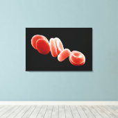Rode bloedcellen canvas afdruk (Insitu (Houten vloer))
