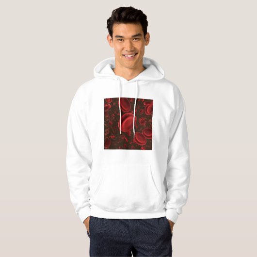 Rode bloedcellen hoodie (Voorkant volledig)