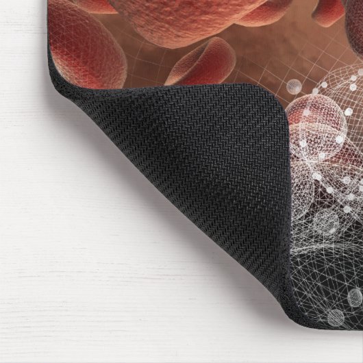 Rode bloedcellen in wireframe muismat (Hoek)