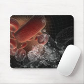 Rode bloedcellen in wireframe muismat (Met muis)