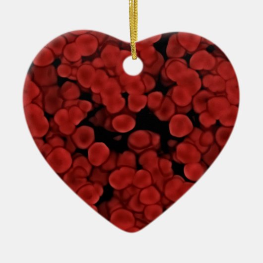 Rode bloedcellen keramisch ornament (Voorkant)
