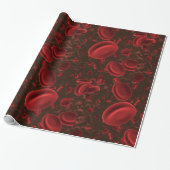 Rode Bloedcellen Microscopisch Cadeaupapier (Uitgerold)