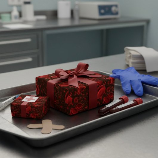 Rode Bloedcellen Microscopisch Cadeaupapier