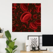 Rode Bloedcellen Microscopisch Poster (Thuiskantoor)