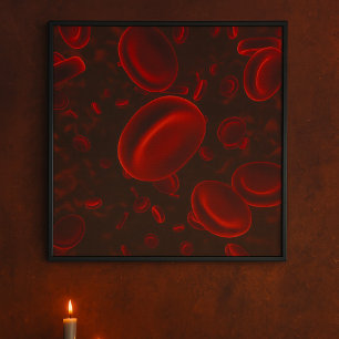 Rode Bloedcellen Microscopisch Poster