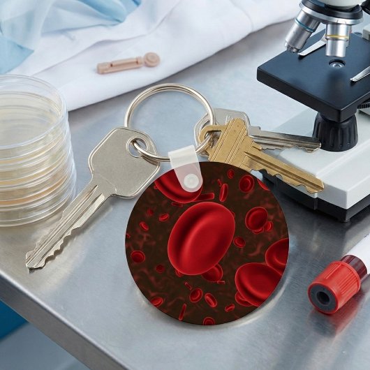 Rode Bloedcellen Microscopisch Sleutelhanger