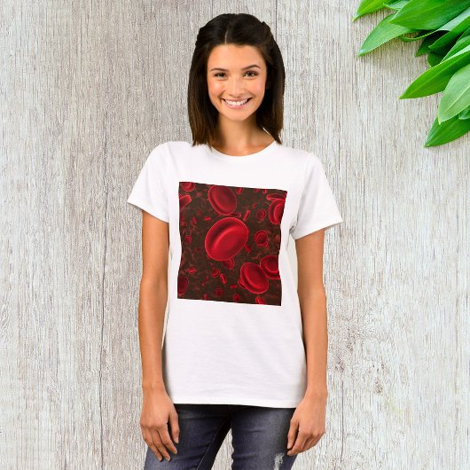 Rode Bloedcellen Microscopisch T-shirt