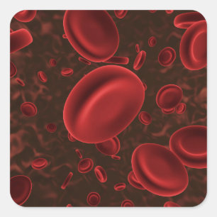 Rode Bloedcellen Microscopisch Vierkante Sticker