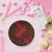 Rode bloedcellen papieren bordje (Feest)