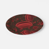 Rode bloedcellen papieren bordje (Gekanteld)