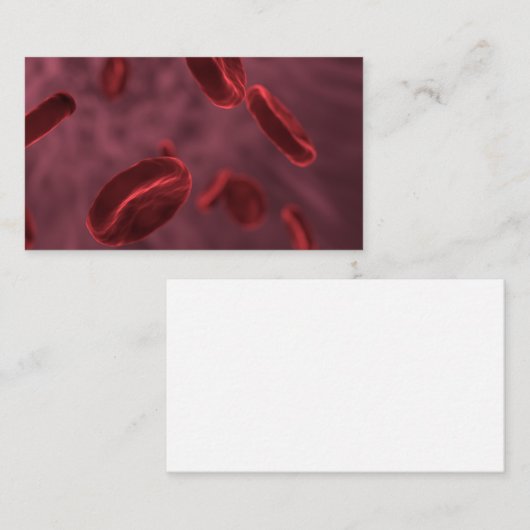 Rode bloedcellen visitekaartje (Voorkant / Achterkant)