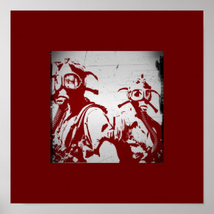 Rode bloedgasmaskers poster