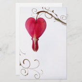 Rode bloeding Hearts Weddenschap Briefpapier (Voorkant / Achterkant)