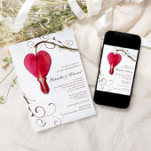 Rode bloeding Hearts Weddenschap Kaart