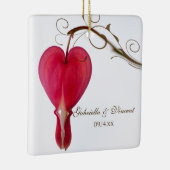 Rode bloeding Hearts Weddenschap Keramisch Ornament (Rechts)