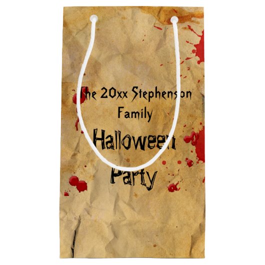  rode bloedplatter Halloween-partij Klein Cadeauzakje (Voorkant)