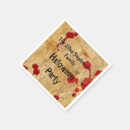  rode bloedplatter Halloween-partij Servetten (Hoek)