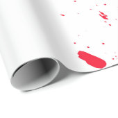 Rode Bloedspatten Cadeaupapier (Rol Hoek)