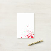 Rode bloedspatten post-it® notes (Op bureau)
