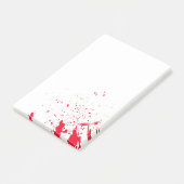 Rode bloedspatten post-it® notes (Schuin)