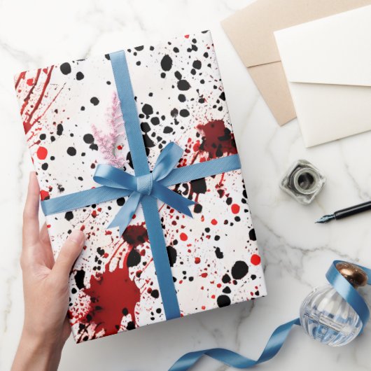 Rode bloedspetter patroon cadeaupapier (Geschenken)