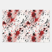 Rode bloedspetter patroon inpakpapier vel (Voorkant 2)