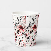 Rode bloedspetter patroon papieren bekers (Rechts)