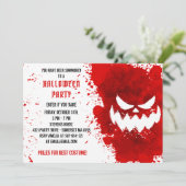 Rode bloedspiegel, Creepy Halloween Kaart (Staand voorkant)